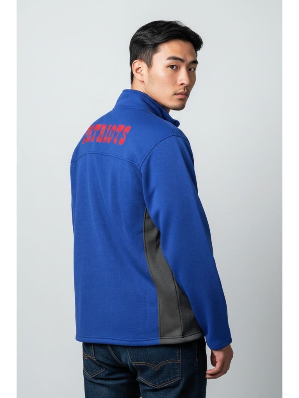 Men's New England Patriots full-zip waffle-textured jacket Medium New with tag - Picture 2 of 6